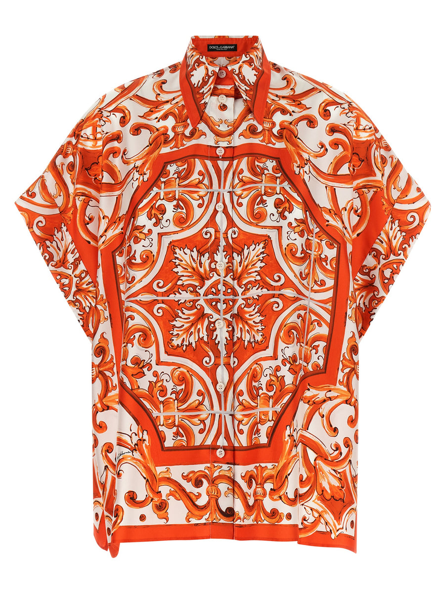 Dolce & Gabbana 100% Silk shirt in orange