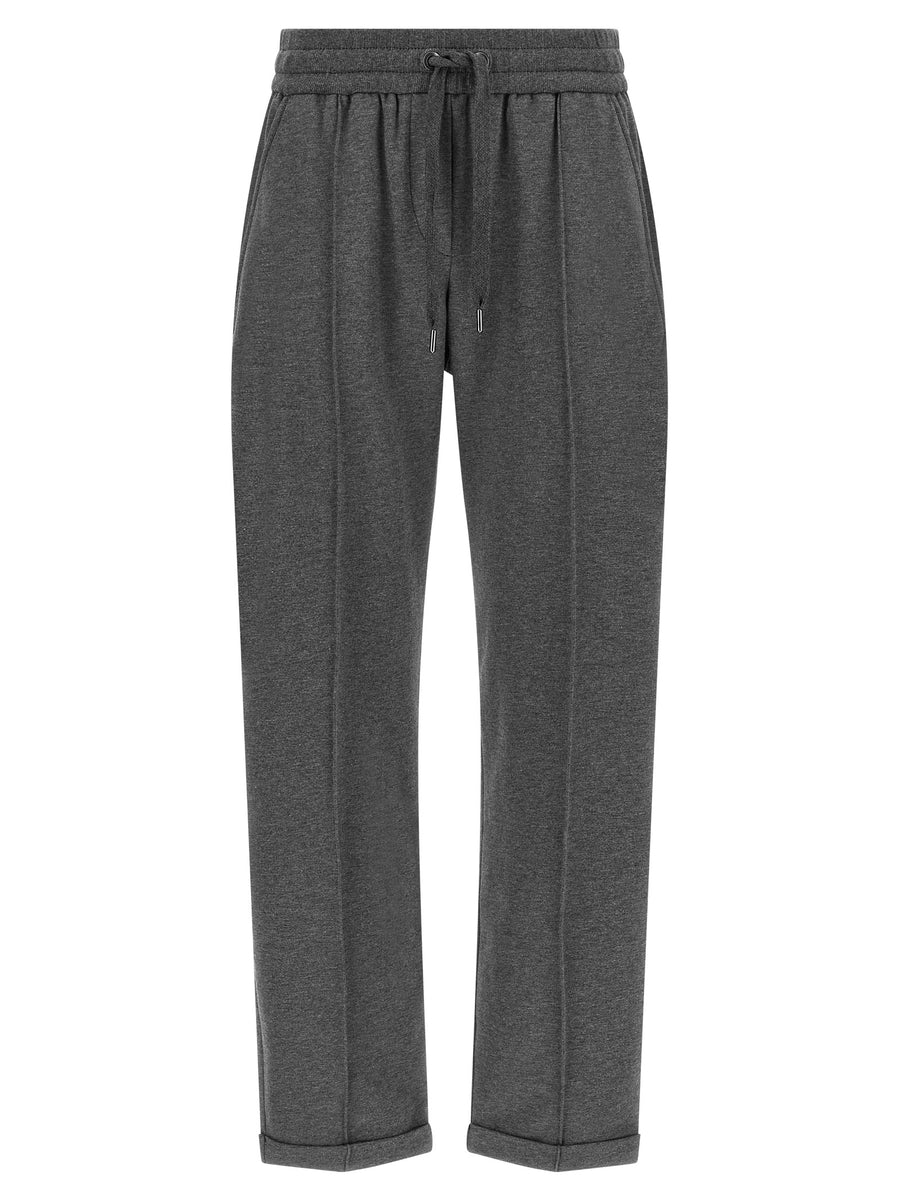 Brunello Cucinelli 98% cotton joggers in gray