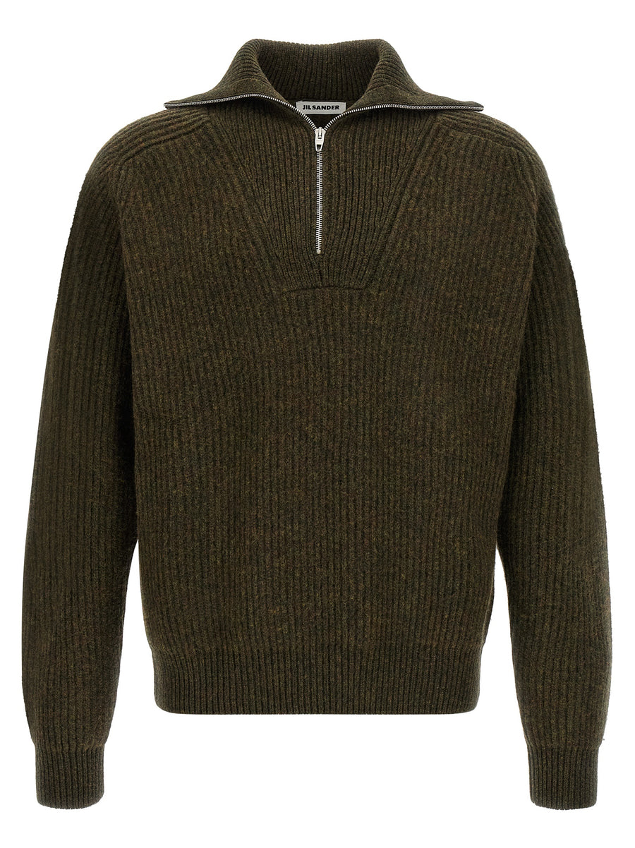 Jil Sander 100% Wool cardigan in green