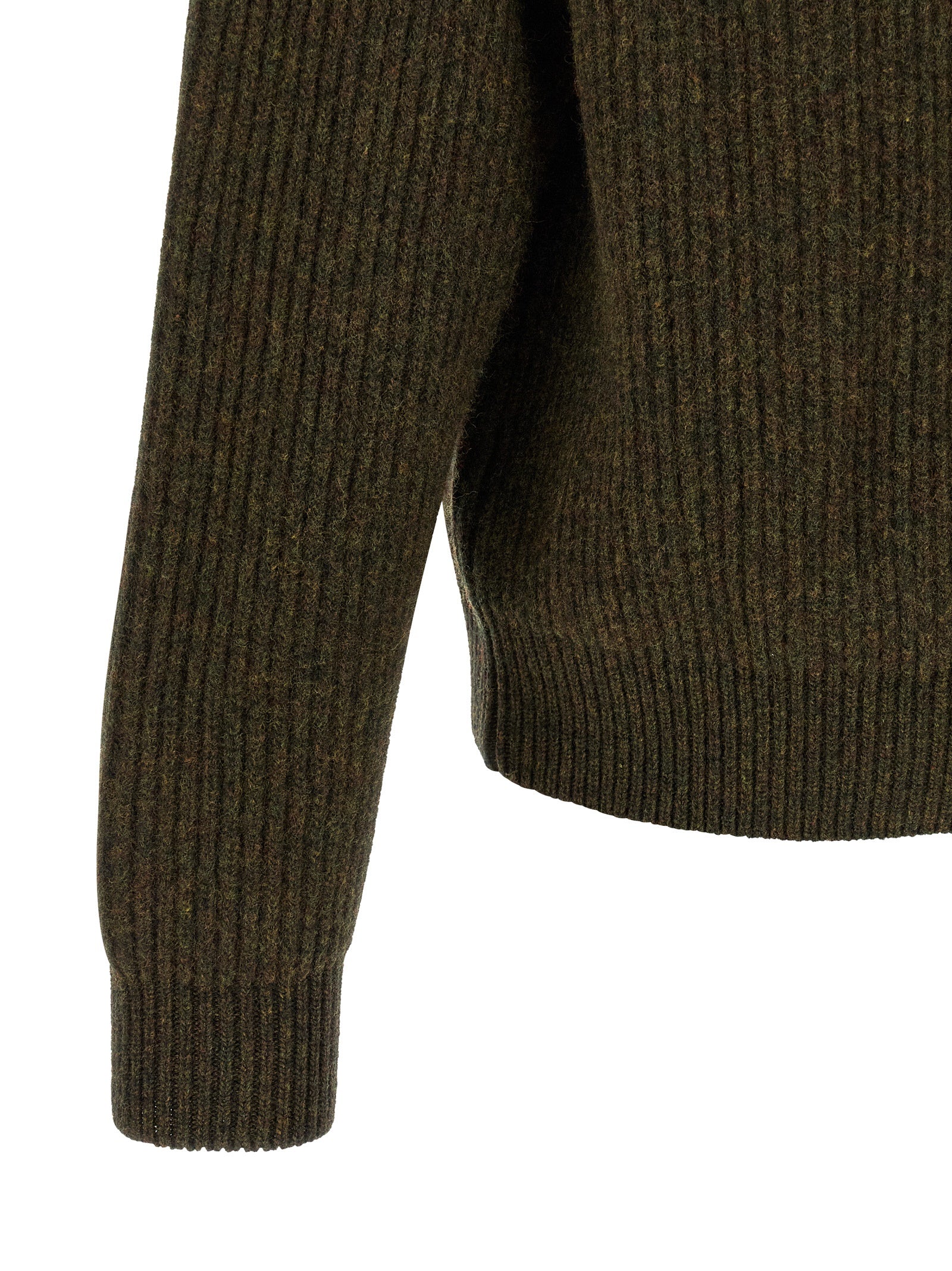 Jil Sander 100% Wool cardigan in green — view 4