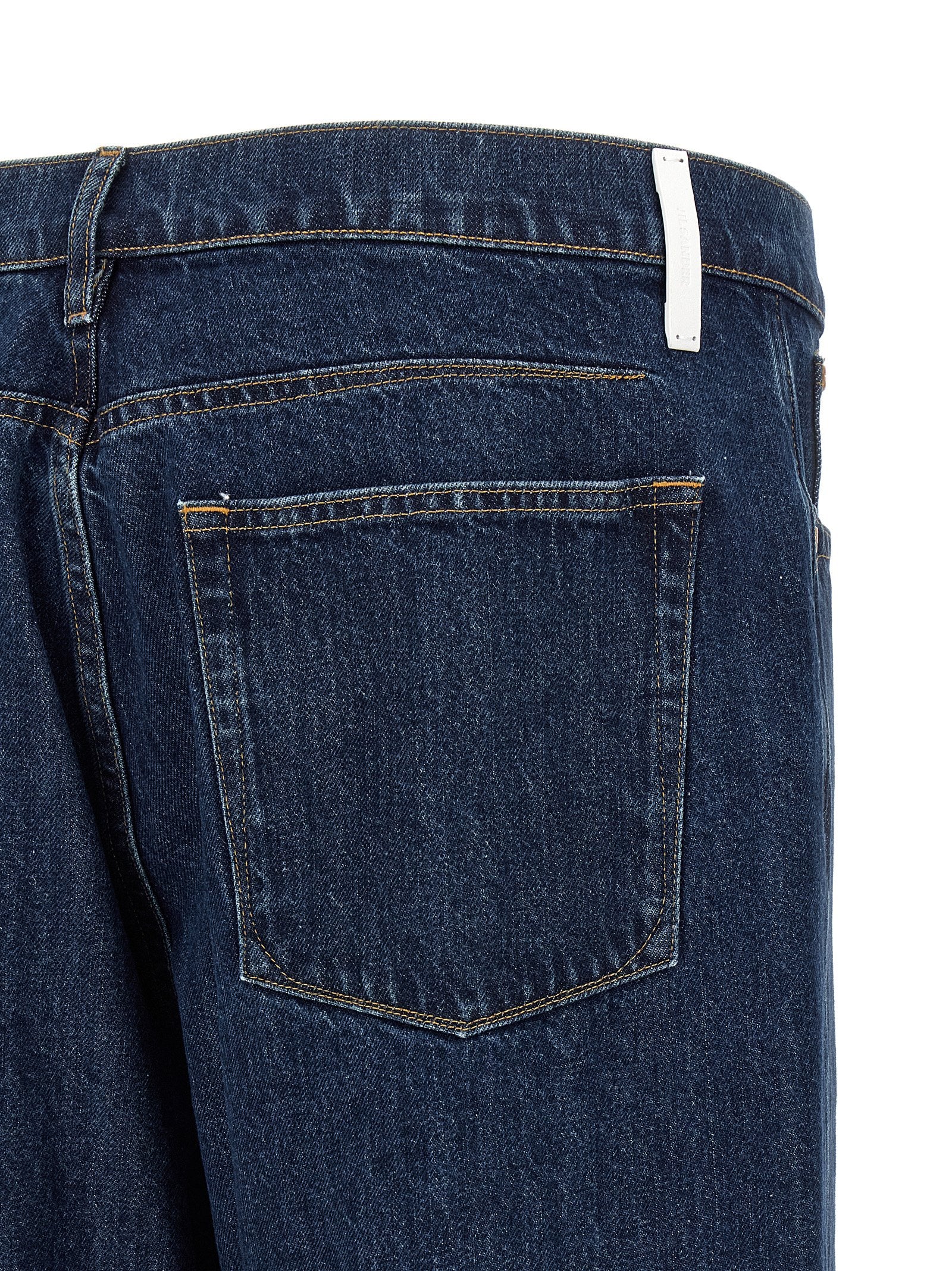 Jil Sander 100% cotton jeans in blue — view 4