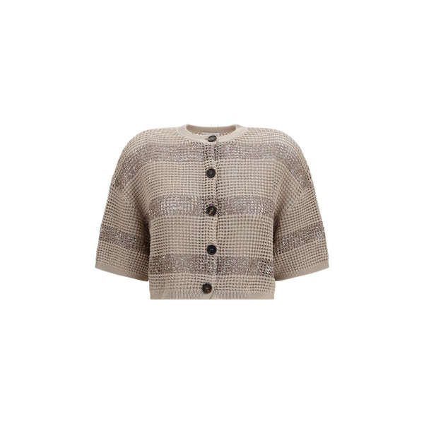 Brunello Cucinelli 100% Cotton cardigan in beige
