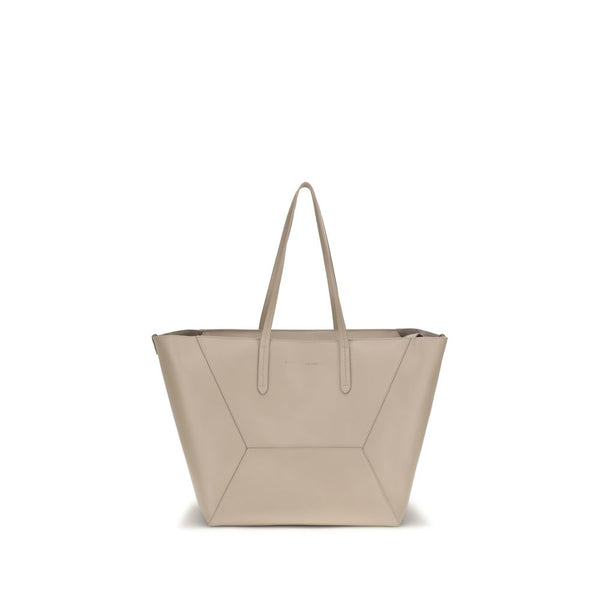 Brunello Cucinelli 100% Calf Leather Bos Taurus shoulder bag in beige