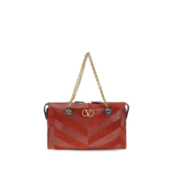 Valentino Garavani 100% Calf Leather Bos Taurus shoulder bag in red