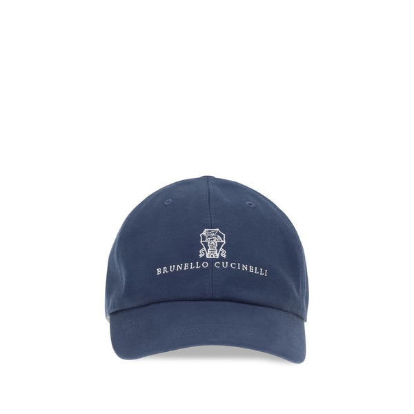Brunello Cucinelli BRM252D9850CHB71BB 100% Cotton baseball cap in navy