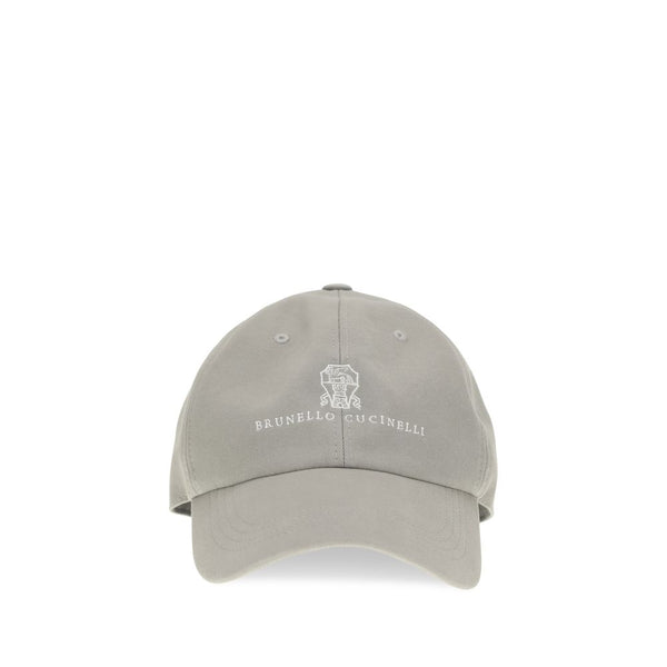 Brunello Cucinelli BRM252D9850CLG27BB 100% Cotton baseball cap in gray