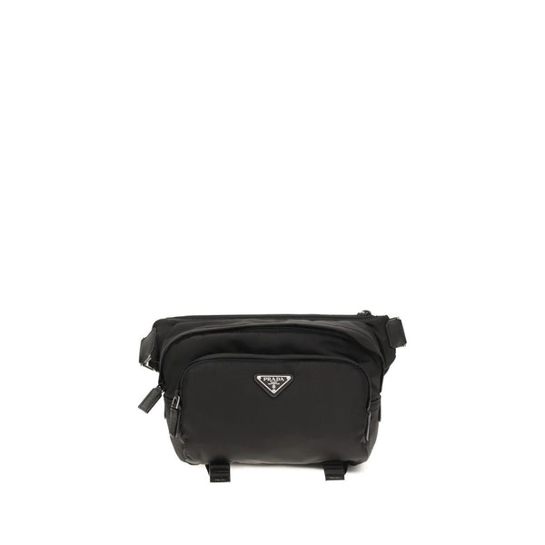 Prada 90% Nylon shoulder bag in black