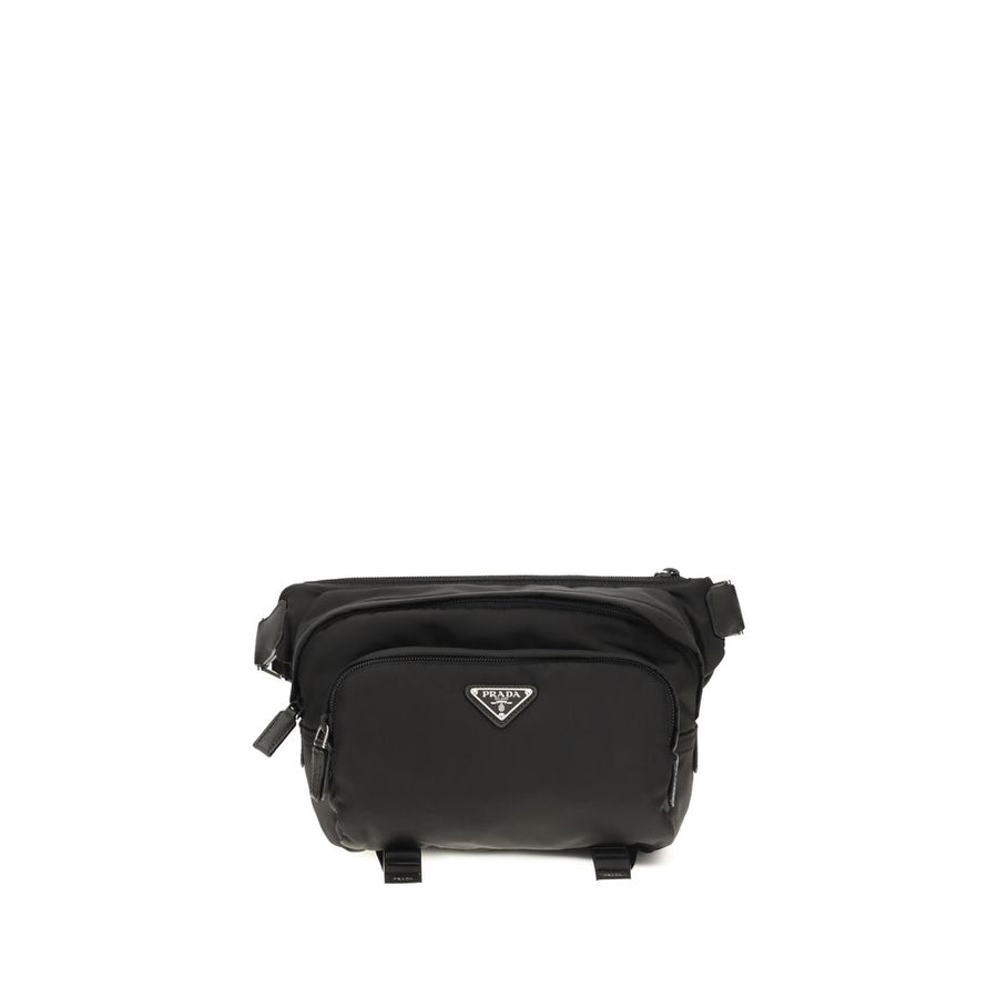 Prada 90% Nylon shoulder bag in black