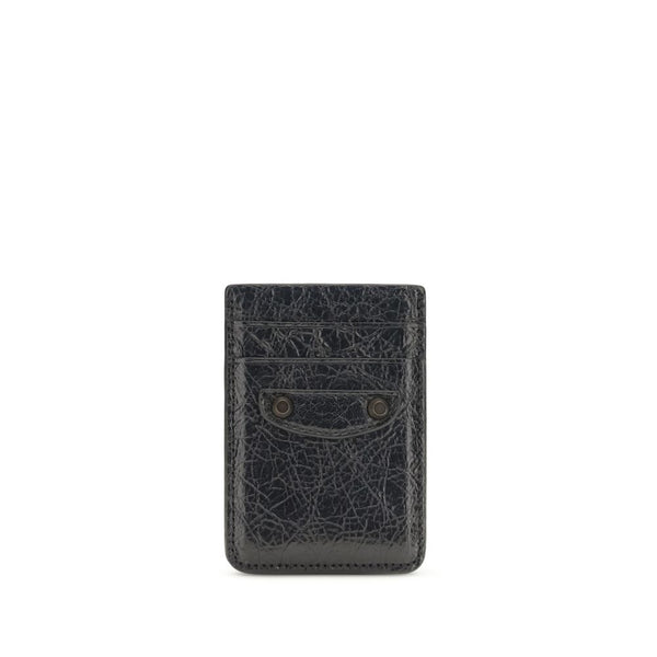 Balenciaga 100% Lamb Ovis Aries card case in black