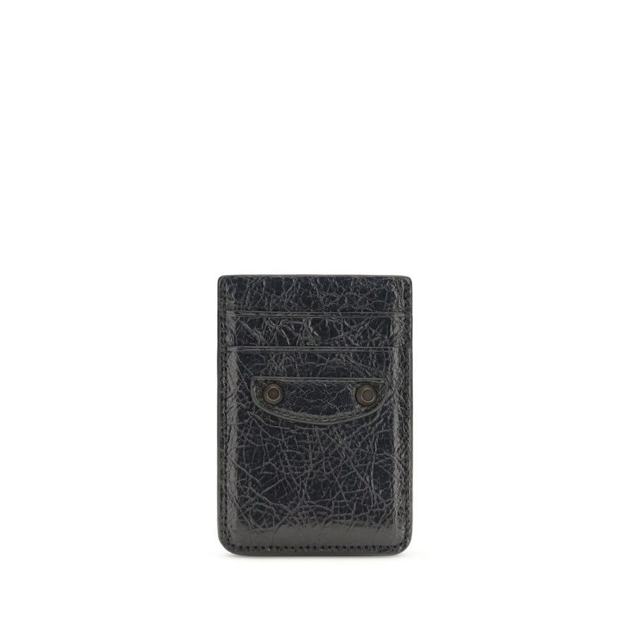 Balenciaga 100% Lamb Ovis Aries card case in black