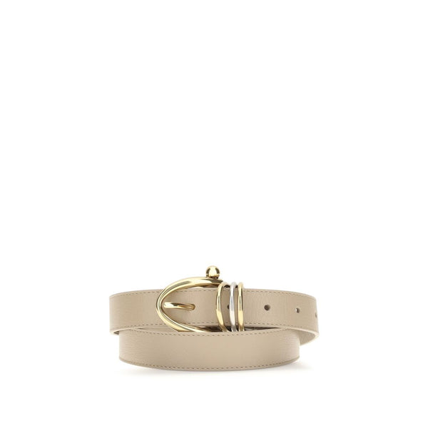 Chloé 100% Calf Leather Bos Taurus belt in beige