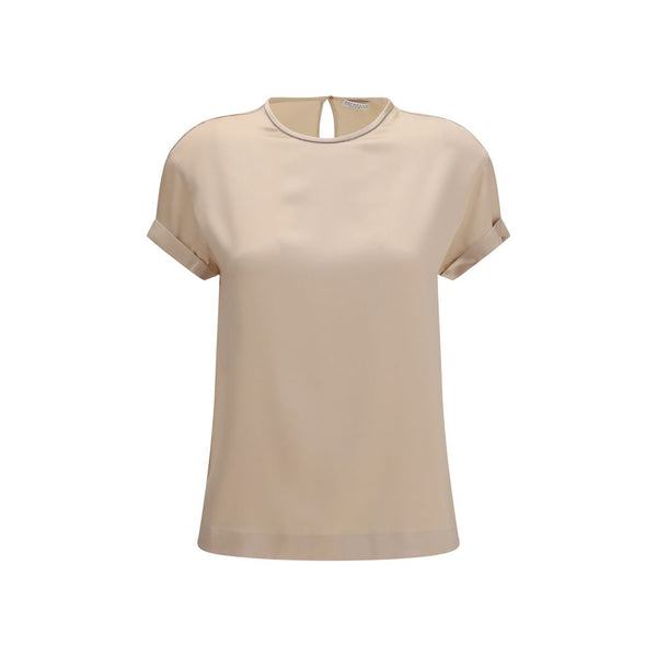 Brunello Cucinelli 96% Silk blouse in beige