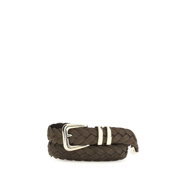 Brunello Cucinelli 100% Calf Leather Bos Taurus belt in brown