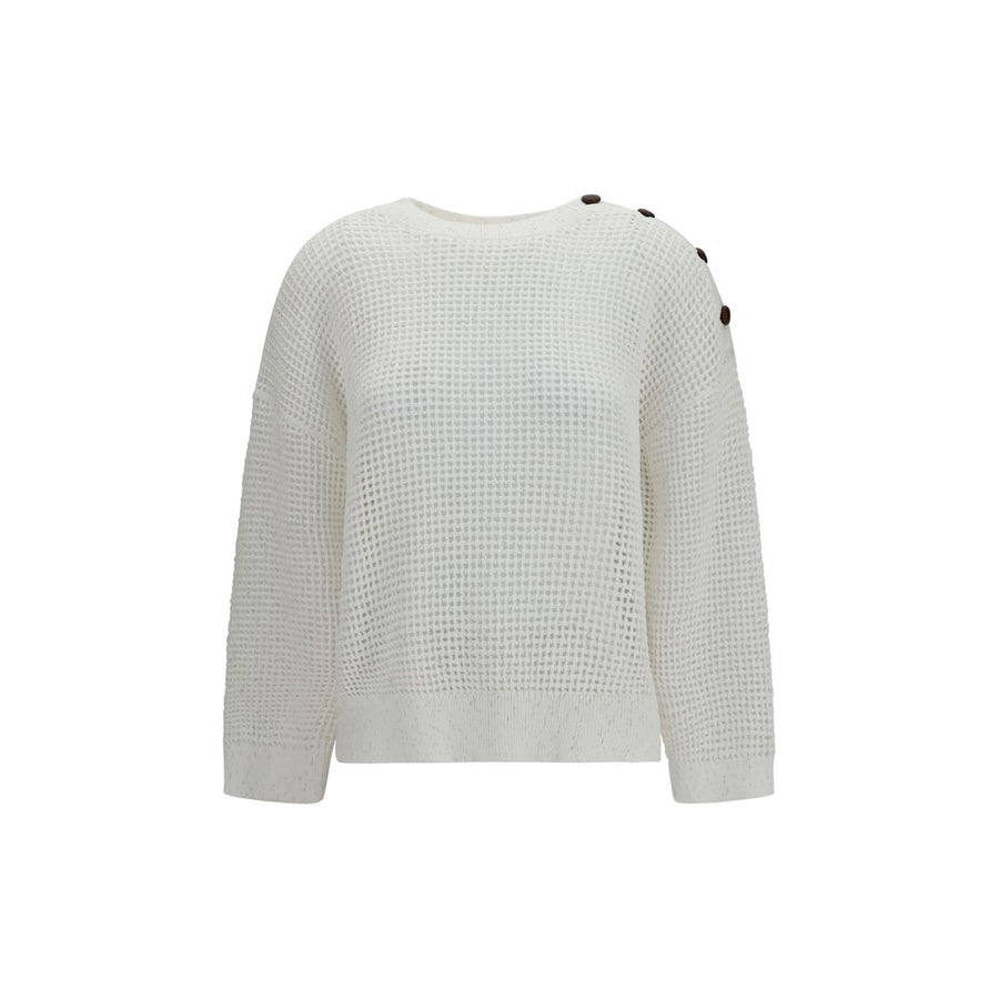 Brunello Cucinelli 96% Cotton sweater in white