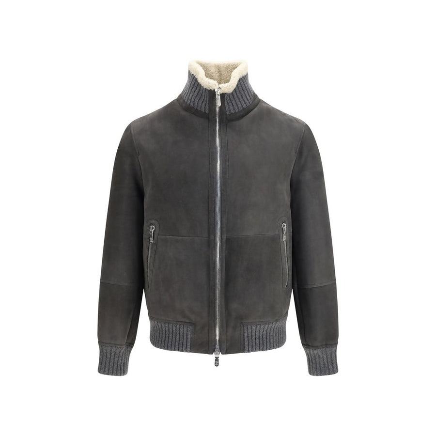 Brunello Cucinelli 100% Merino Wool Ovis Aries jacket in gray