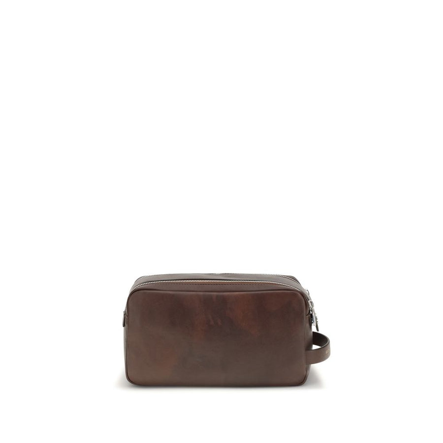 Brunello Cucinelli 100% Calf Leather Bos Taurus wallet in brown