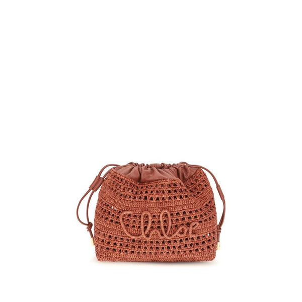 Chloé 100% Raffia shoulder bag in orange