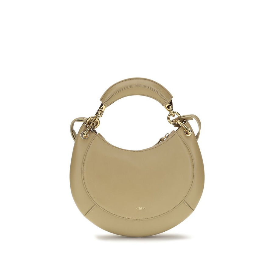 Chloé 100% Calf Leather Bos Taurus shoulder bag in beige