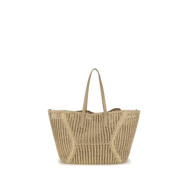 Brunello Cucinelli 100% Raffia shoulder bag in beige
