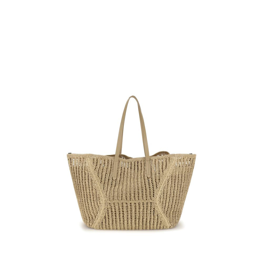 Brunello Cucinelli 100% Raffia shoulder bag in beige