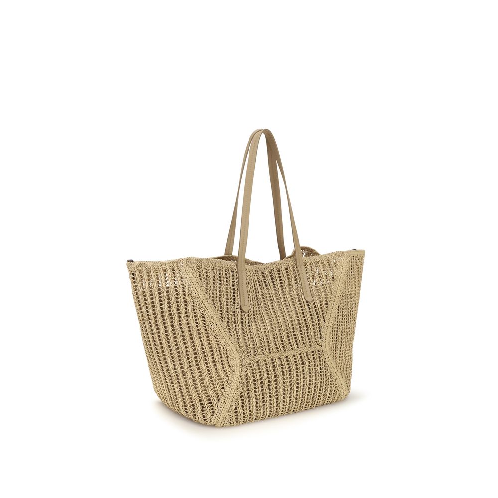 Beige Raffia Handbag Bag