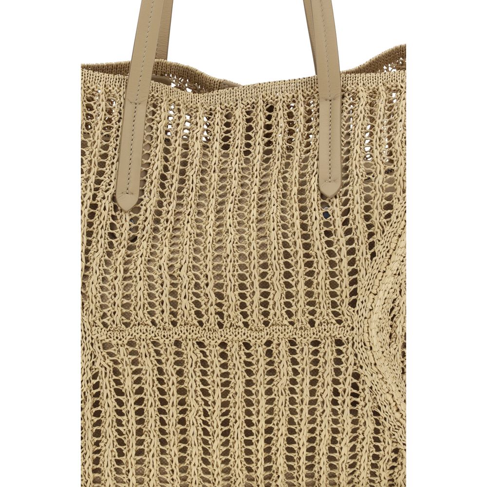 Beige Raffia Handbag Bag