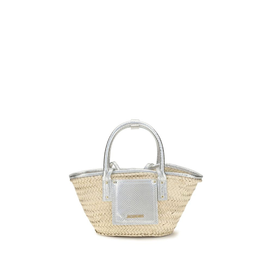 Jacquemus 100% Raffia top handle bag in beige
