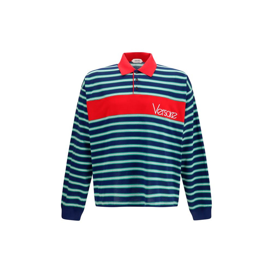 Versace 100% Cotton polo shirt in multicolor