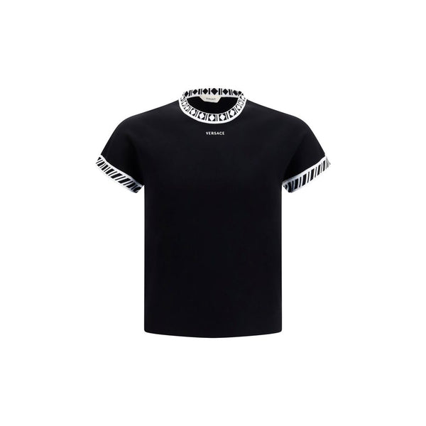 Versace 84% Cotton t-shirt in black