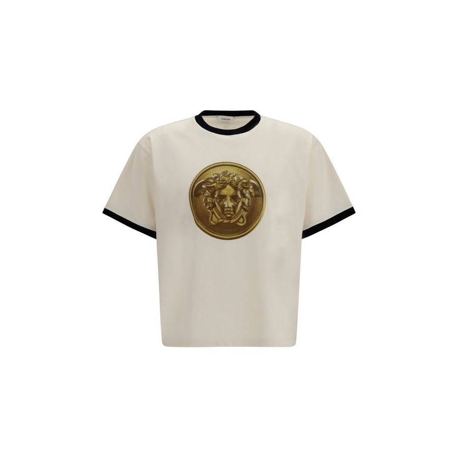 Versace 100% Cotton t-shirt in beige