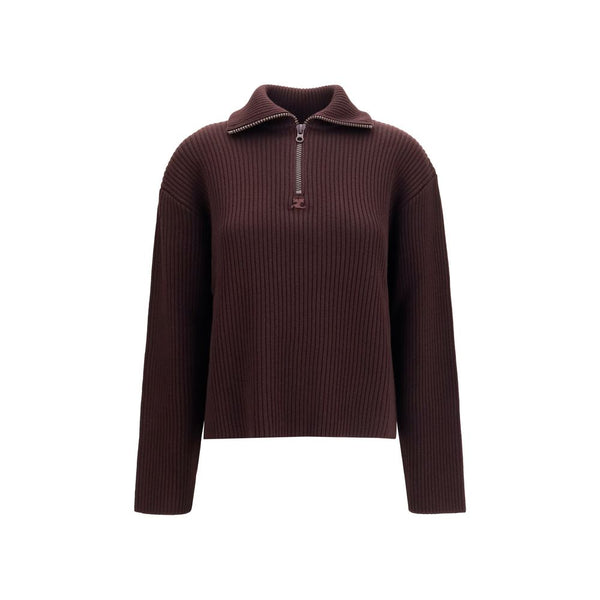 CourrèGes 100% Merino Wool Ovis Aries sweater in brown