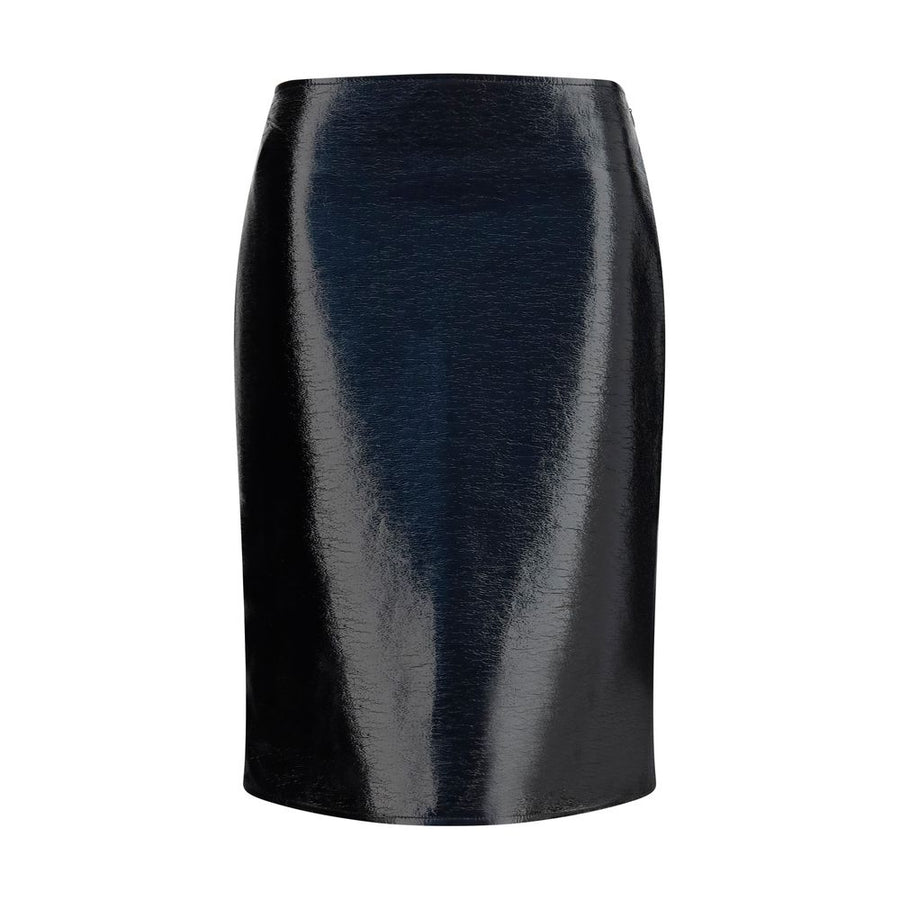 CourrèGes 88% Cotton skirt in black