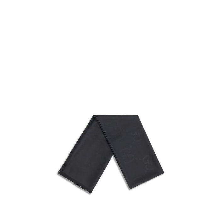 Gucci 50% Wool Ovis Aries scarf in black — view 2