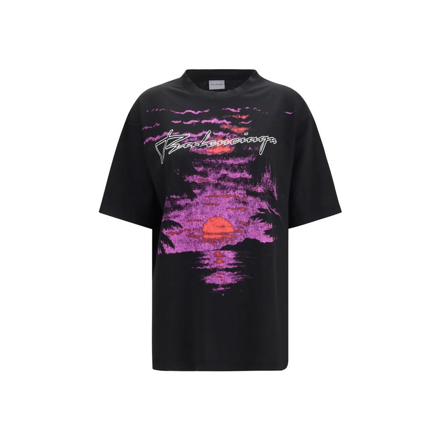Balenciaga 99% Cotton 1% Elastane t-shirt in black
