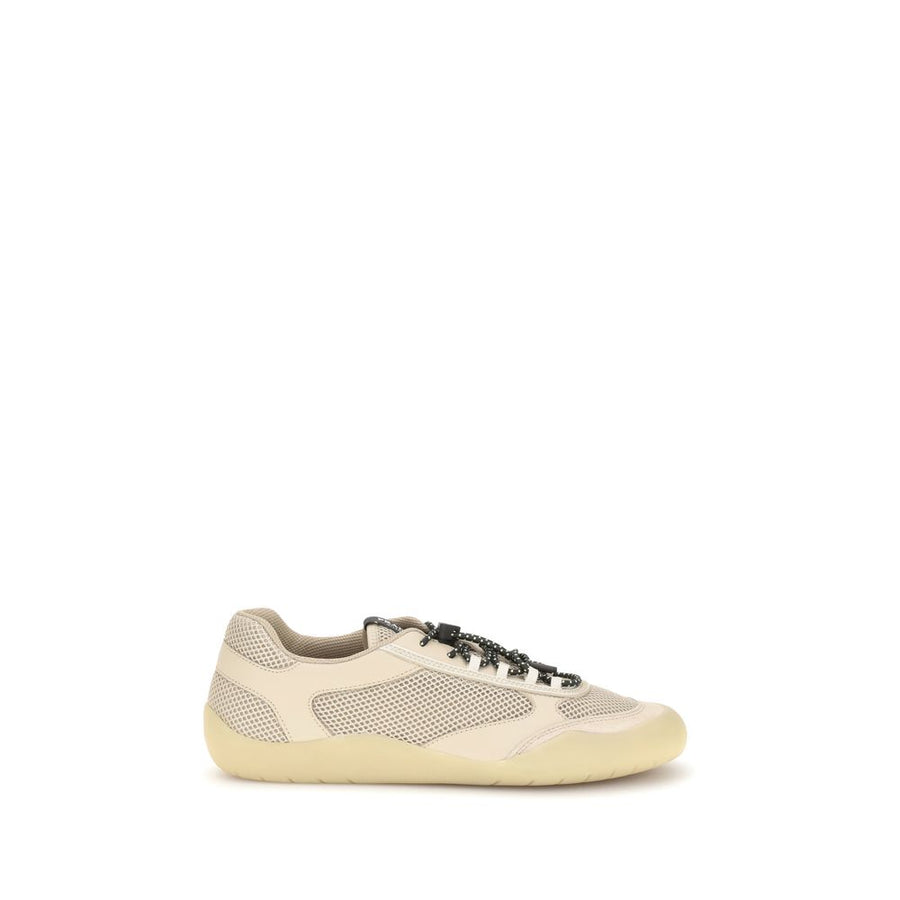 Prada UPPER 70% Polyester 30% Calf Leather Bos Taurus sneaker in beige