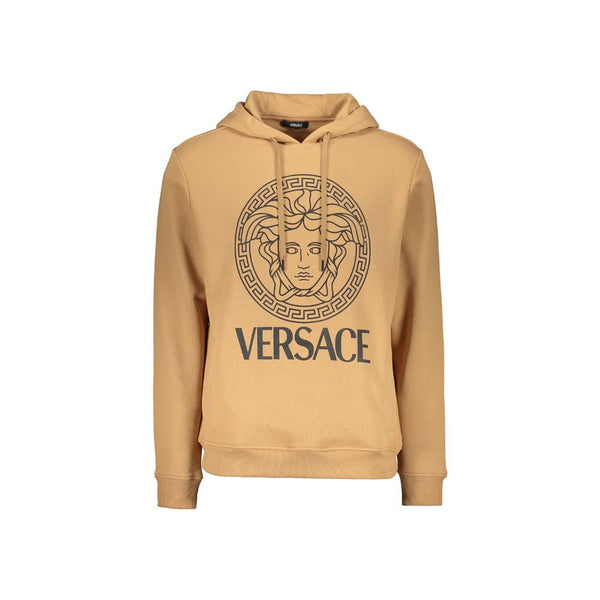 Versace 94% Cotton hoodie in beige