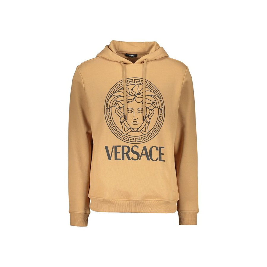 Versace 94% Cotton hoodie in beige