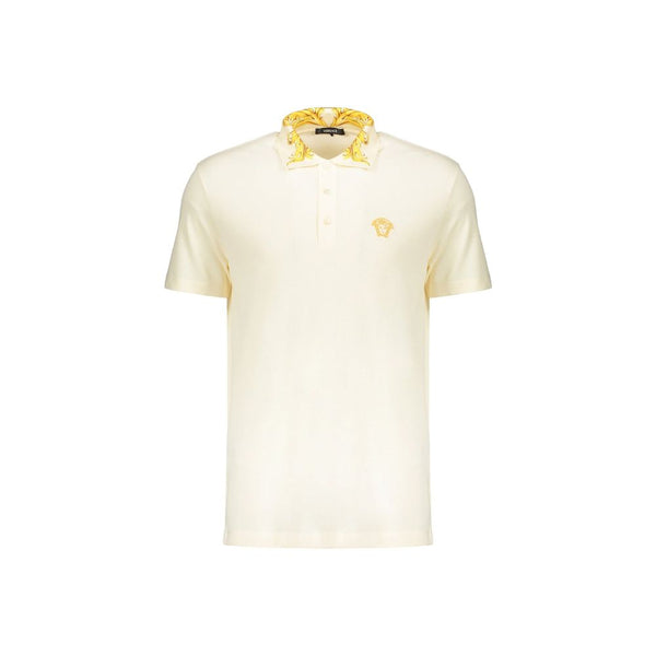Versace 100% Cotton polo shirt in cream