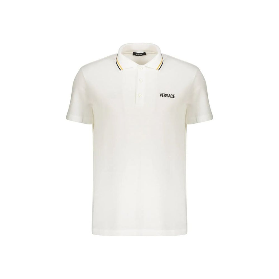 Versace 100% Cotton polo shirt in white