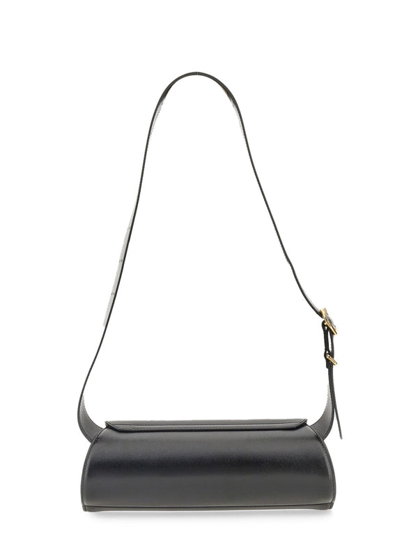 Small Cannoli Bag Black Leather Shoulder
