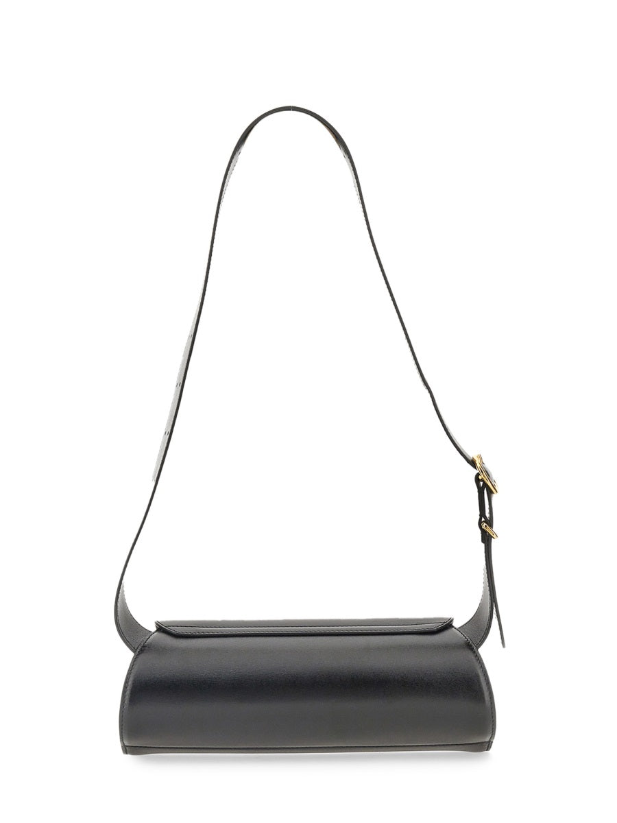 Small Cannoli Bag Black Leather Shoulder