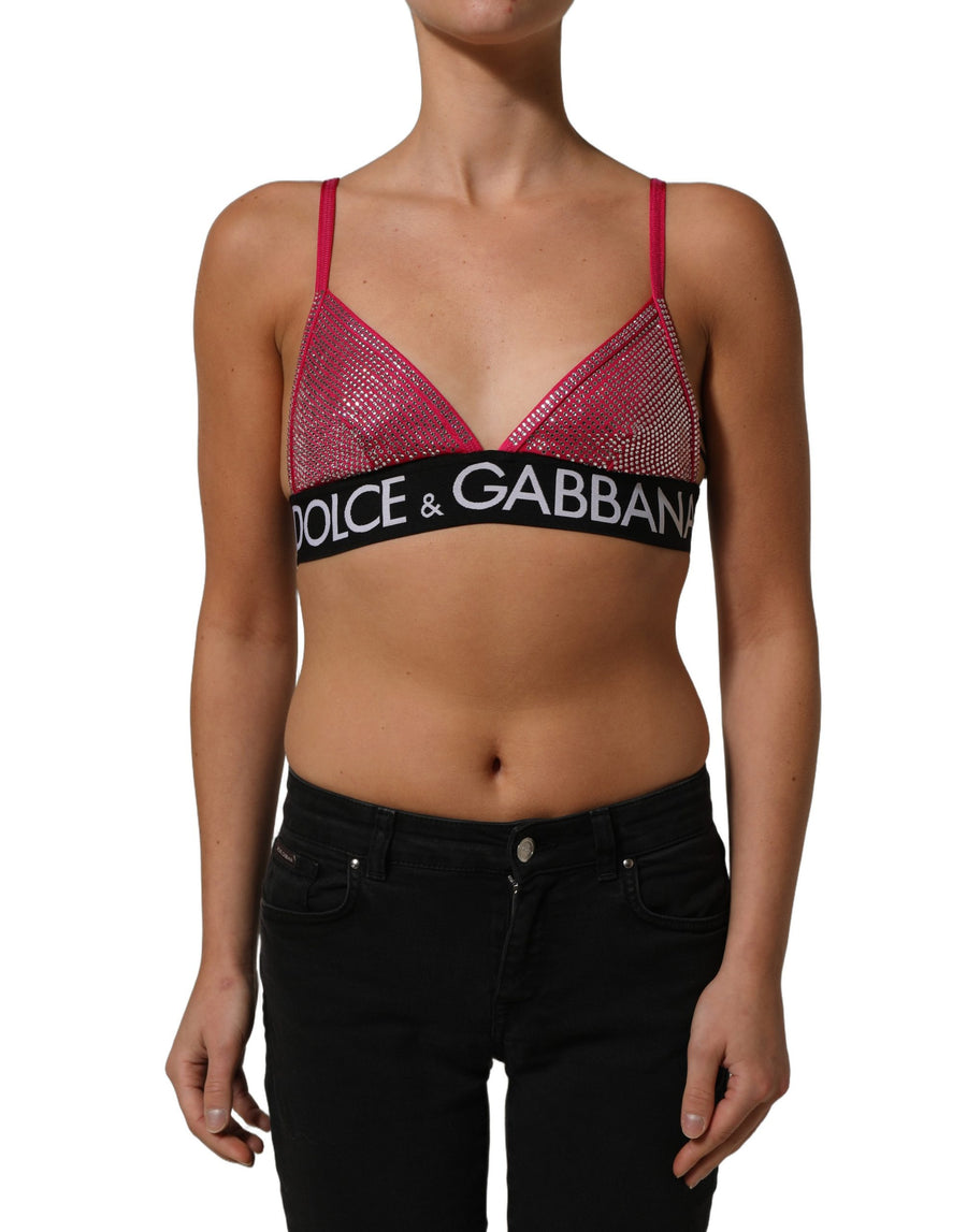 Dolce & Gabbana 80% Nylon 20% Elastane crop top in pink