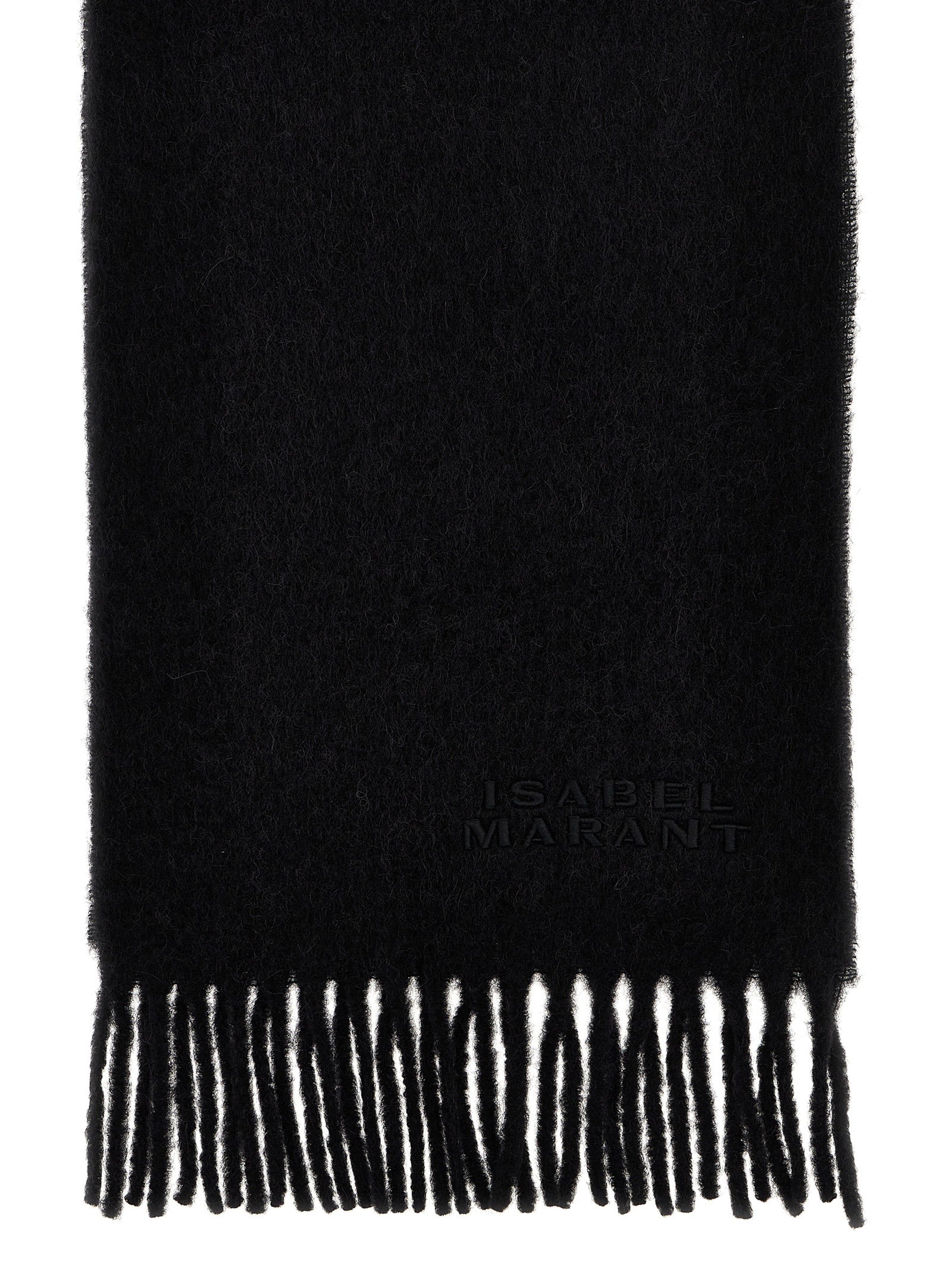 Isabel Marant 80% alpaca scarf in black — view 2