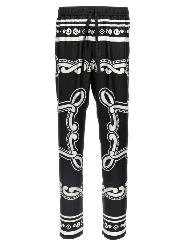 Dolce & Gabbana 100% Silk trousers in black
