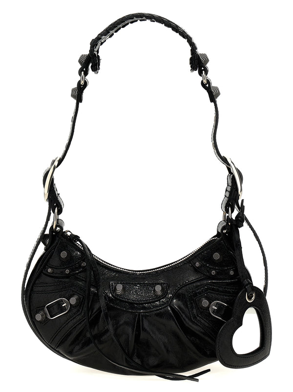 Balenciaga 100% lamb leather crossbody bag in black