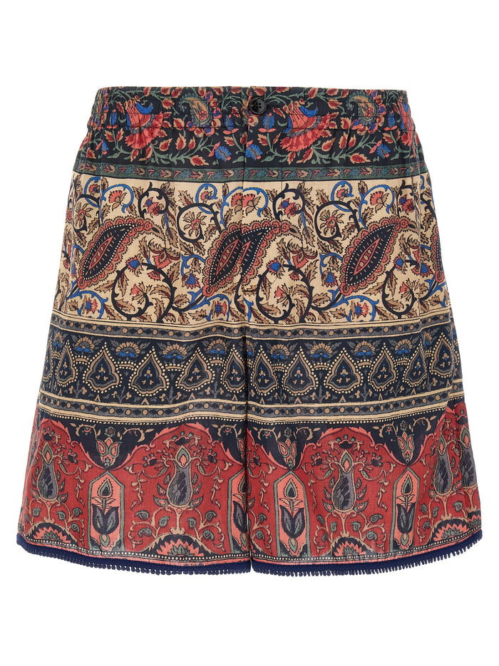 Valentino Garavani 100% cotton bermuda shorts in multicolor