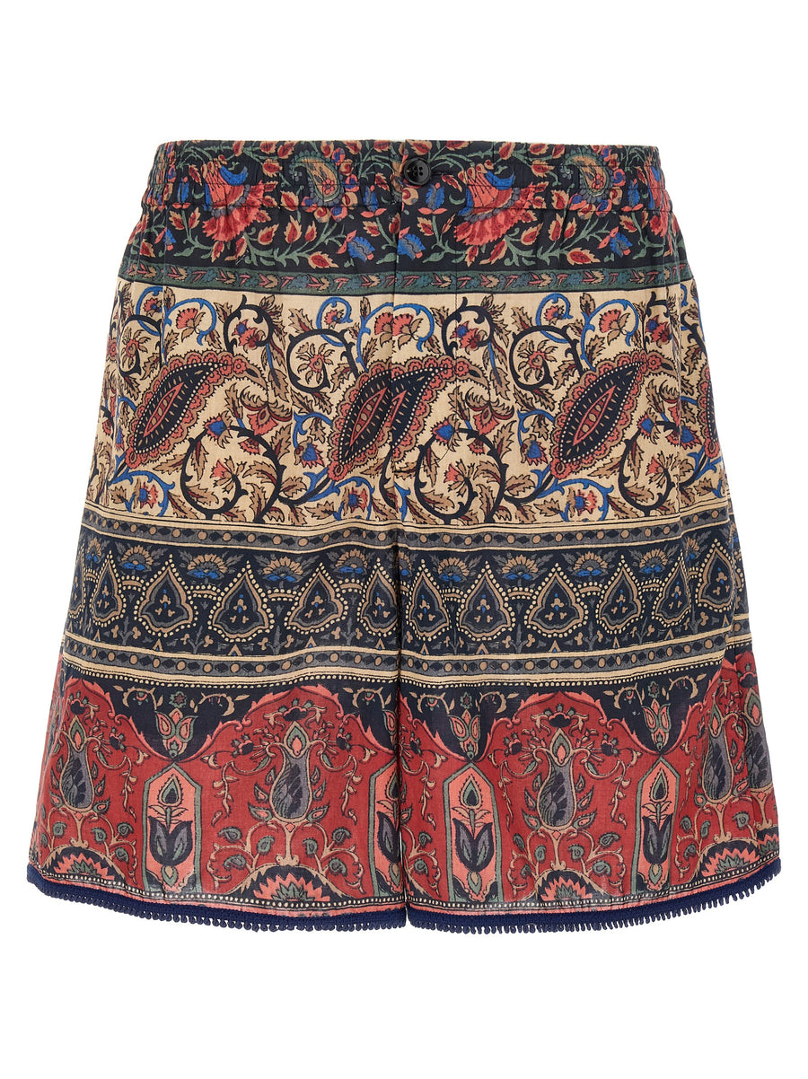 Valentino Garavani 100% cotton bermuda shorts in multicolor