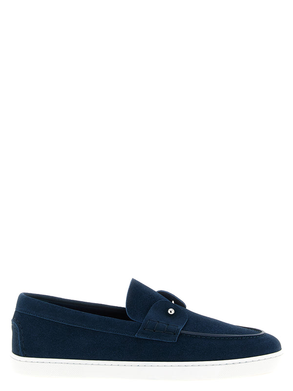 Christian Louboutin 100% calfskin leather loafer in navy