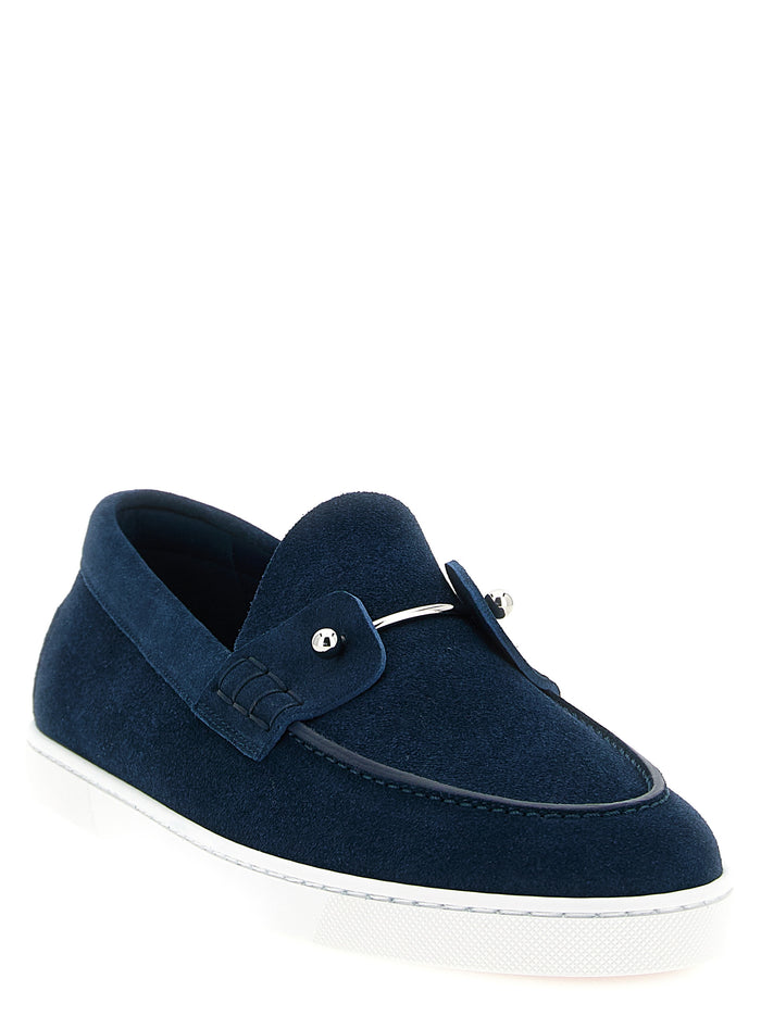 Christian Louboutin 100% calfskin leather loafer in navy — view 2