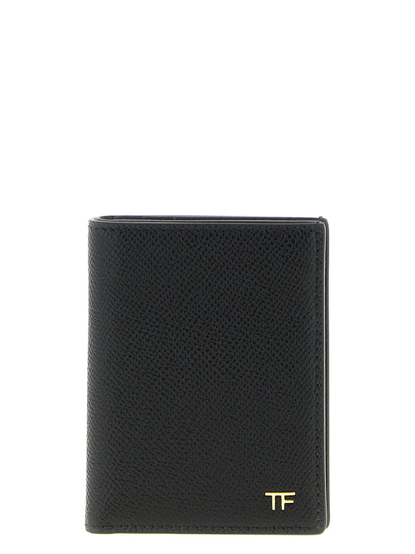 Tom Ford 100% Calfskin Leather card case in black
